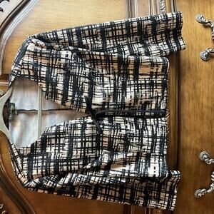 DN Designs Black/Tan Front Tie Jacket 18